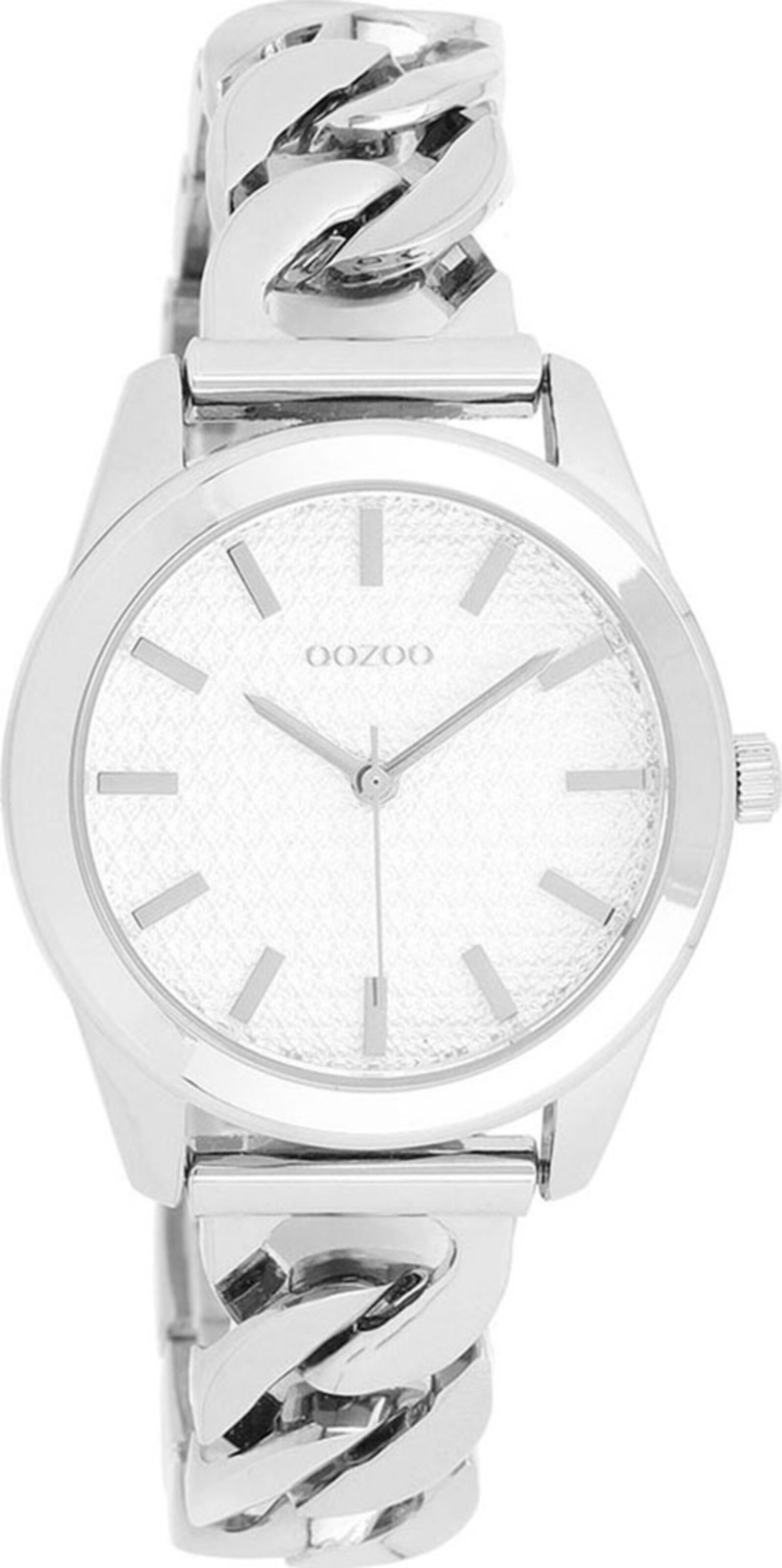 OOZOO Analog Watch in Silver: front