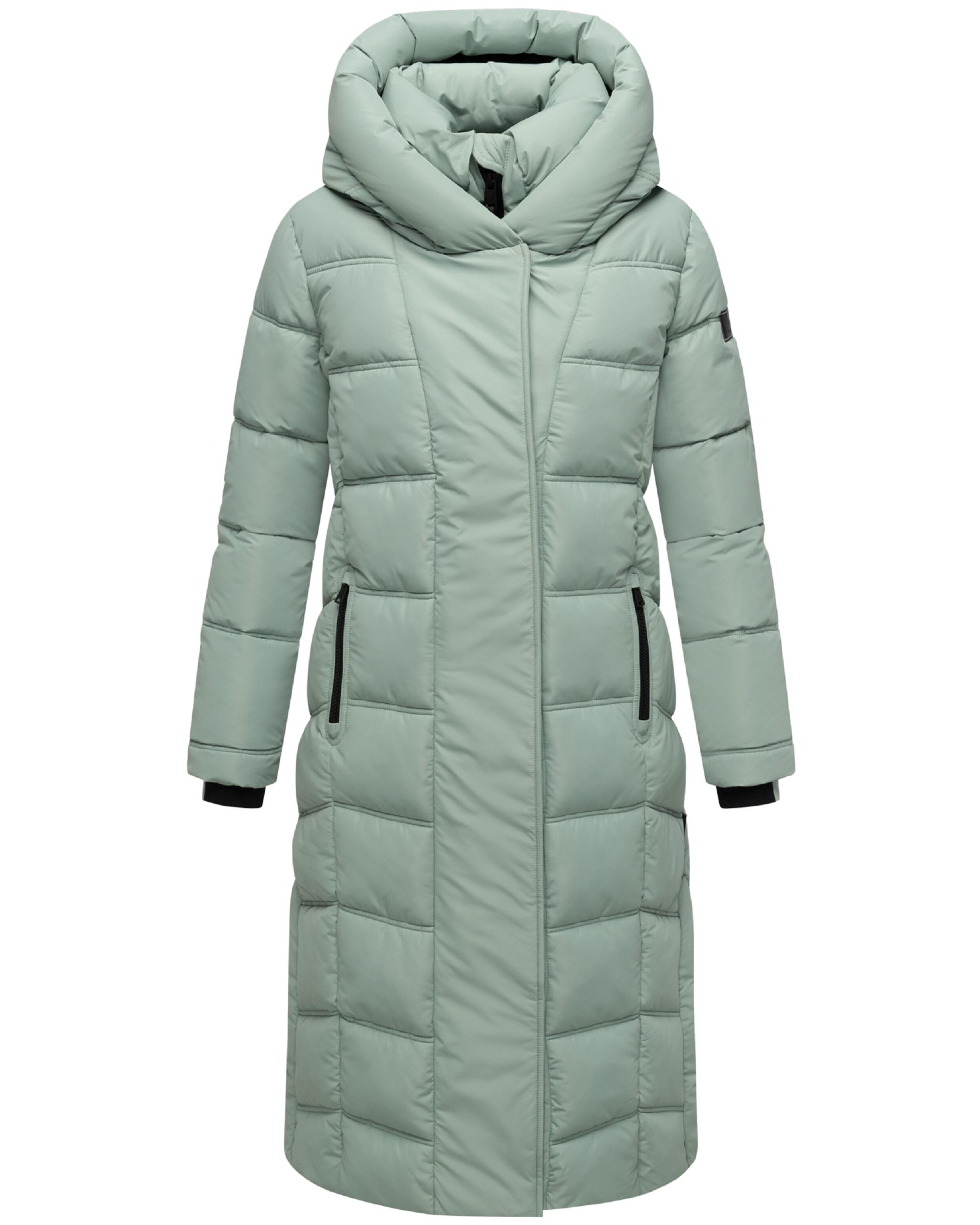NAVAHOO Winter coat 'Engelsfeder XIV' in Green: front