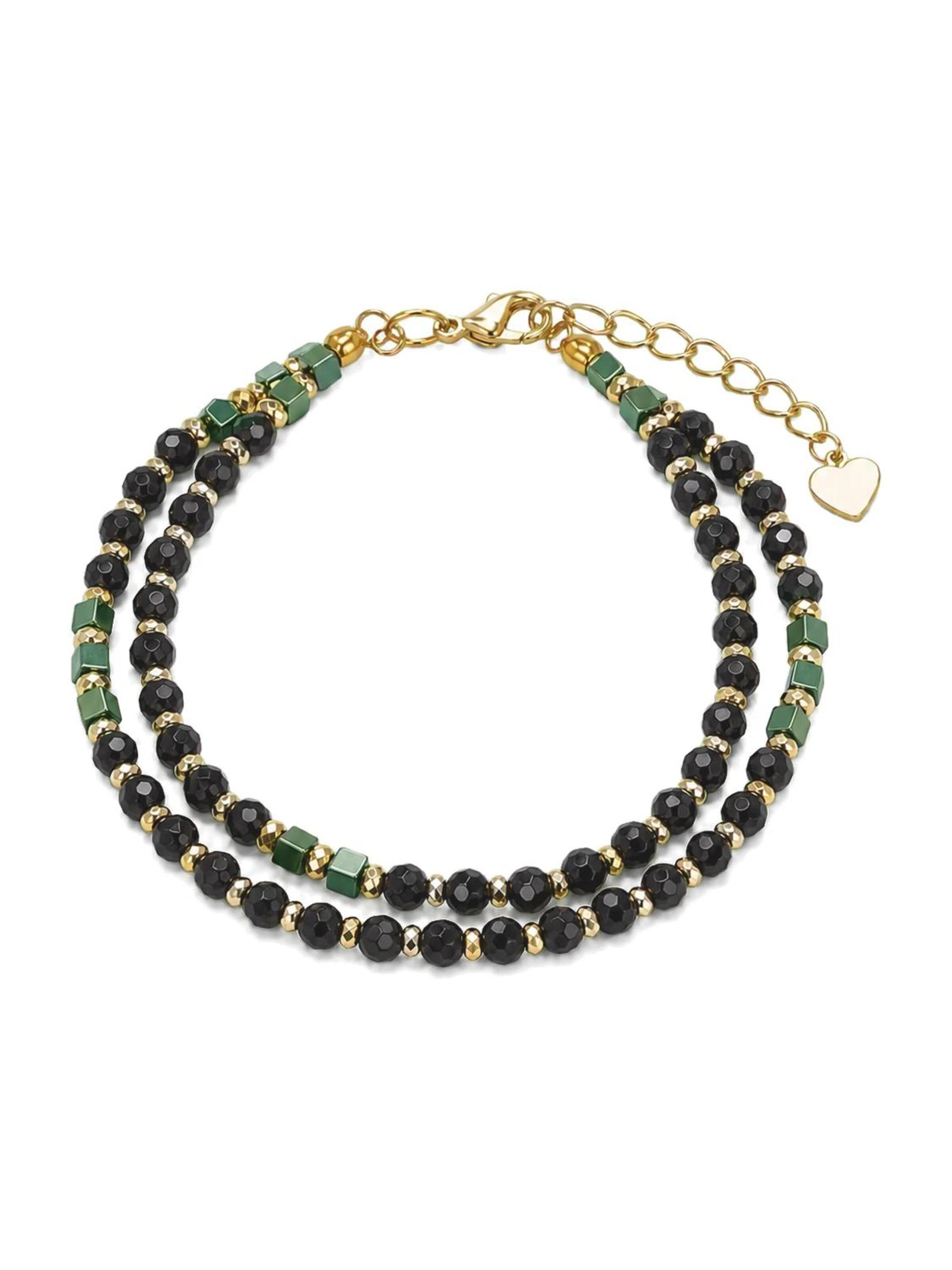 Alster Herz - Pulsera 'Black Soul' en negro: frente