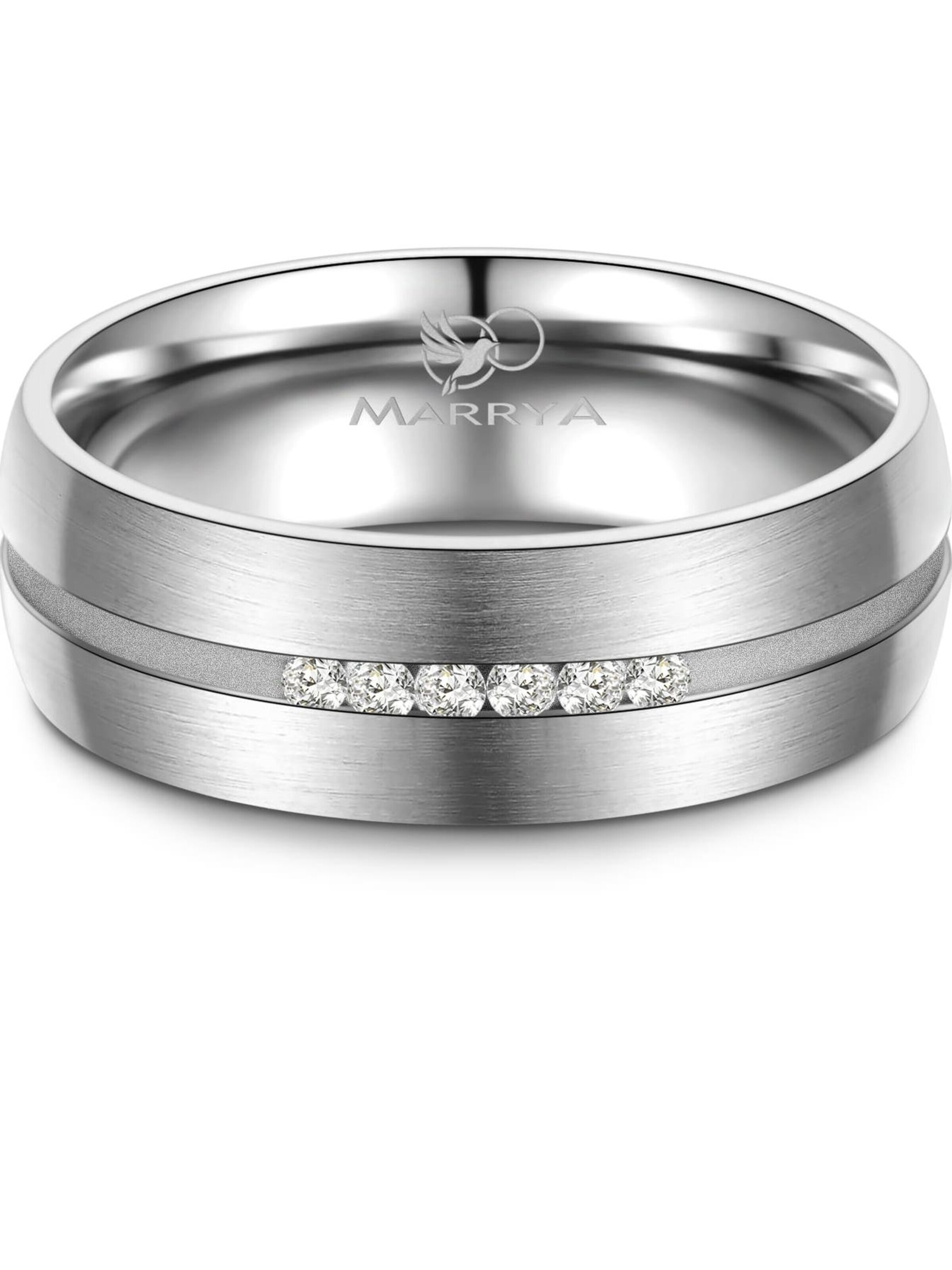 Anello 'MARRYA TI-08 Ehering aus Titan' di MARRYA in argento