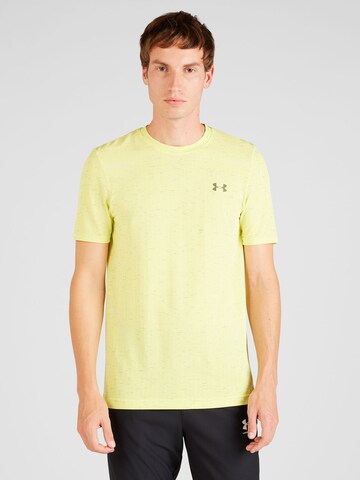 UNDER ARMOUR - Camiseta funcional 'Grid' en amarillo: frente