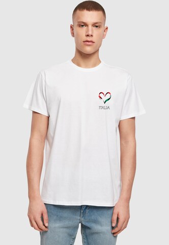 Merchcode Shirt 'Football - Italy' in White: front