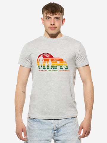 Cotton Prime Shirt 'Opa Legende der Enkel' in Grijs: voorkant