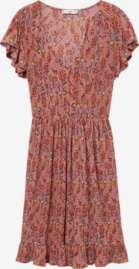 MANGO Robe d’été 'GRACIOSA' en bleu-gris / rouge / melon / blanc, Vue avec produit