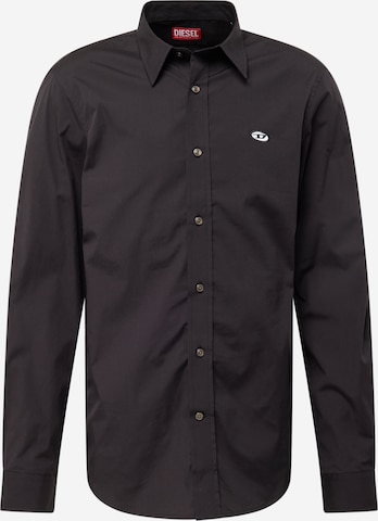 DIESEL - Ajuste regular Camisa 'BENNY-A' en negro: frente