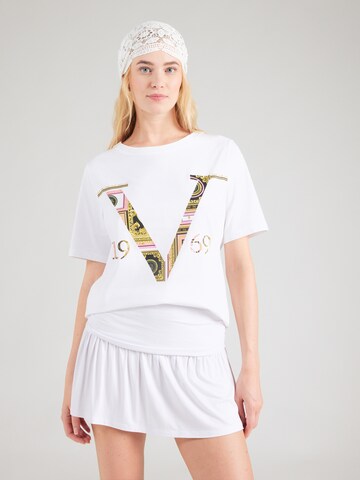 T-shirt 19V69 ITALIA en blanc : devant