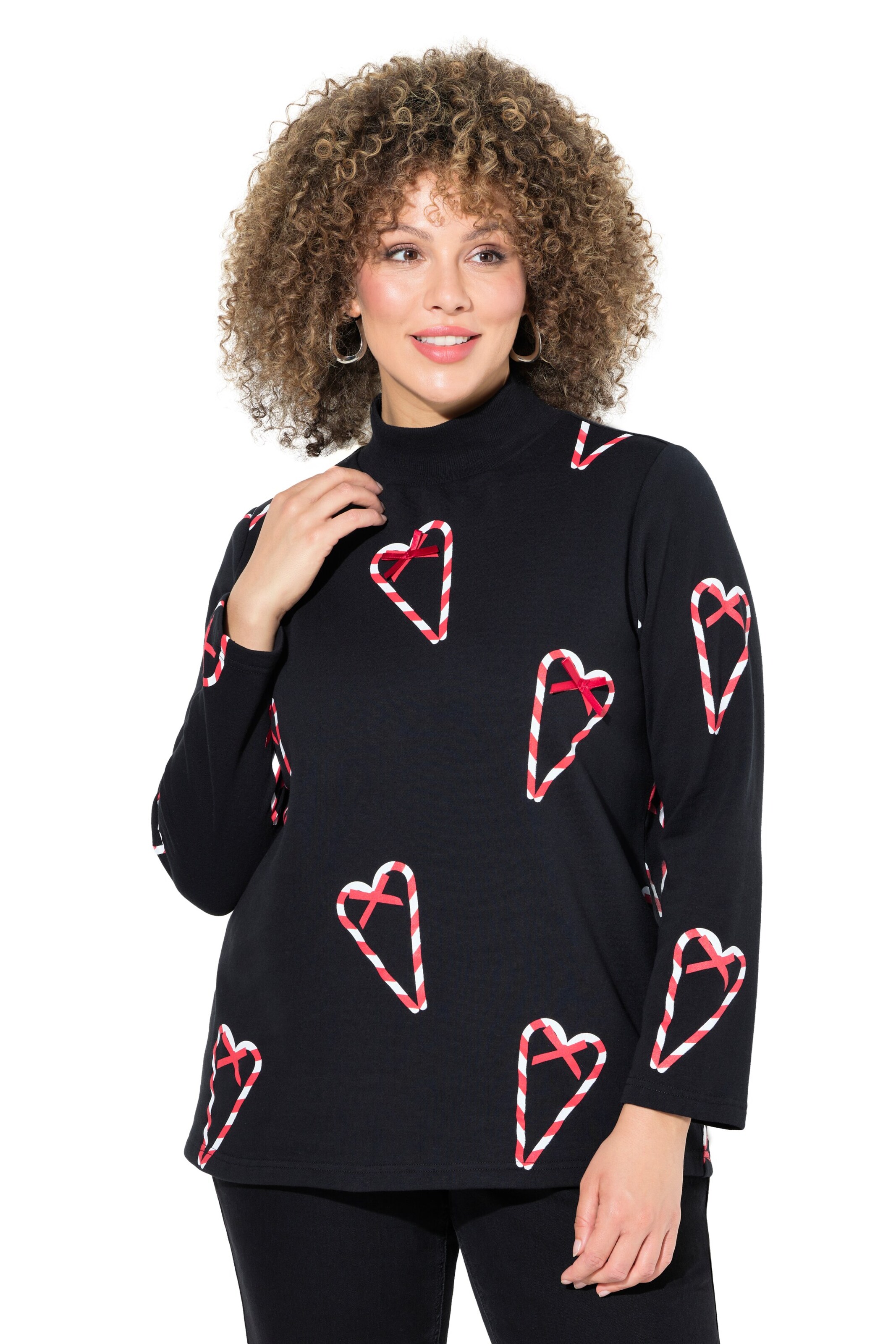 Ulla Popken Pullover in Schwarz: Vorderseite