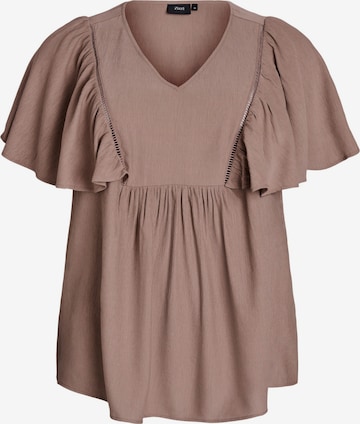 ZizziBluza 'MKAVIA' - smeđa boja: prednji dio