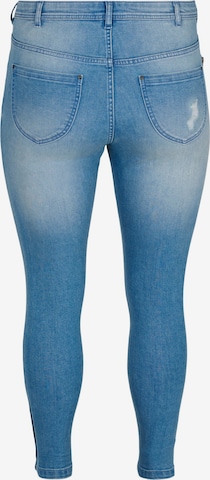 Zizzi Slimfit Jeans 'Amy' i blå