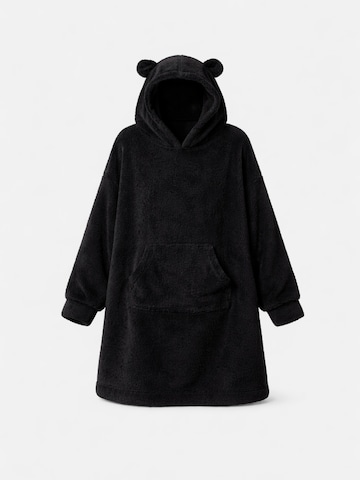 LEAFLETIC Oversized Dress 'Leafletic Women’s Oversize Hoodie' in Black: front