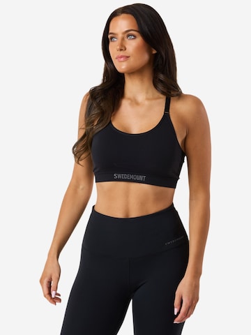 SWEDEMOUNT Bustier Sports-BH 'Core' i sort: forside