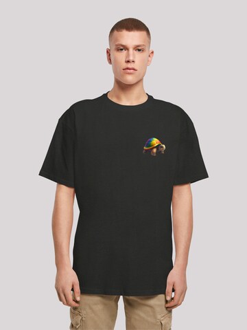 T-Shirt 'Rainbow Turtle' F4NT4STIC en noir : devant