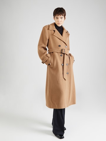 Manteau mi-saison 'Henrika' SELECTED FEMME en marron : devant