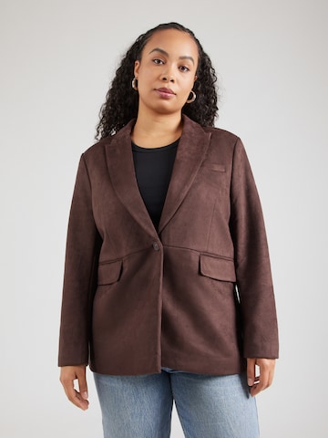 ONLY Carmakoma - Blazer 'CARYLVA' en marrón: frente