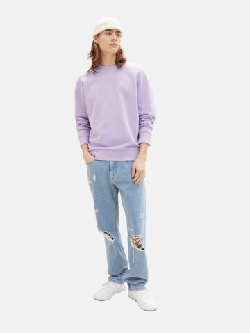 TOM TAILOR DENIM Sweatshirt in Purple