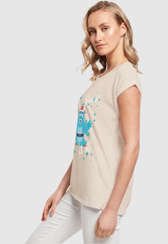 ABSOLUTE CULT T-Shirt 'Disney 100 - Sully Mr Snow It All' in Beige