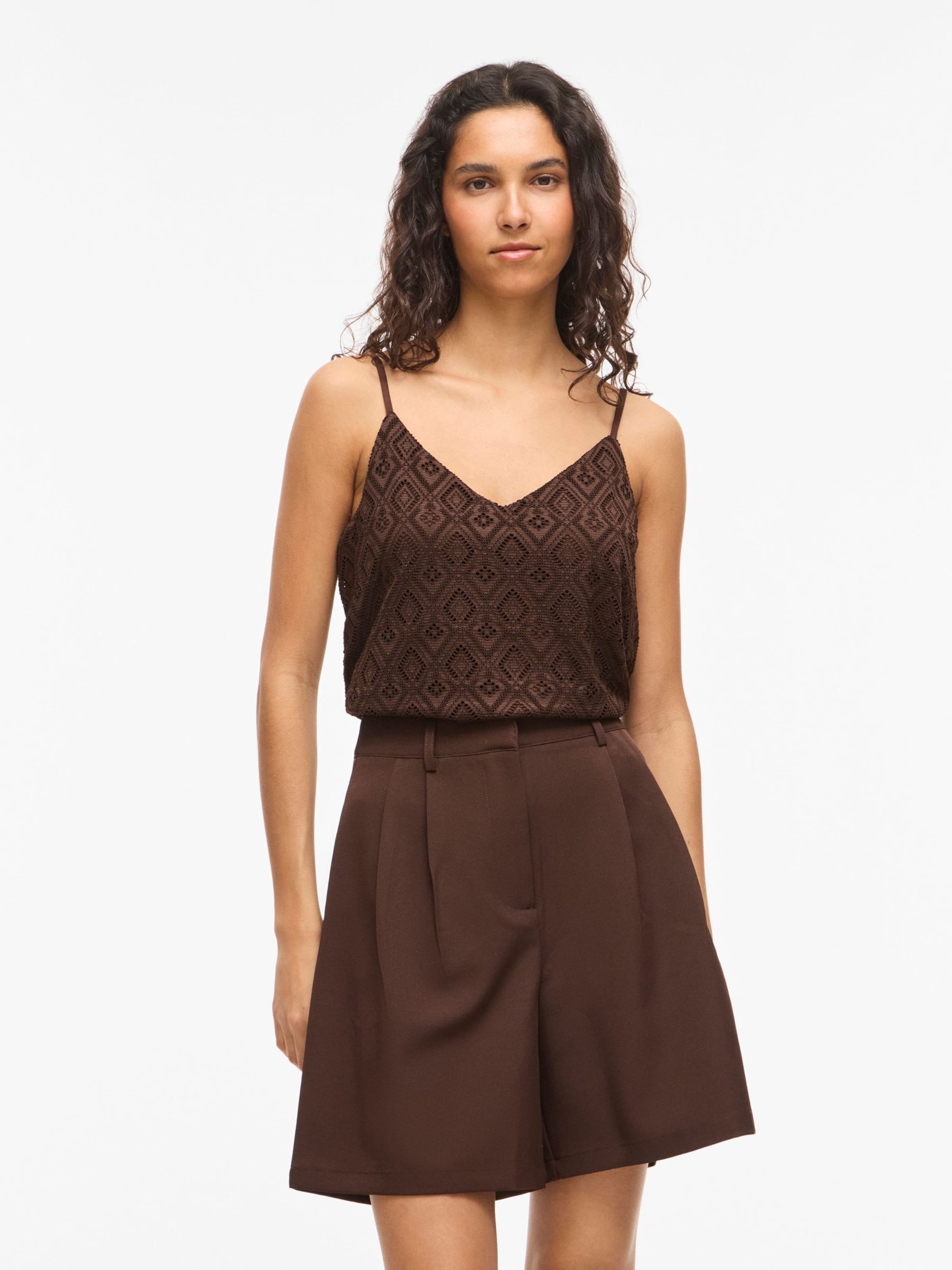 VILA Top 'VINUSA' in Brown: front