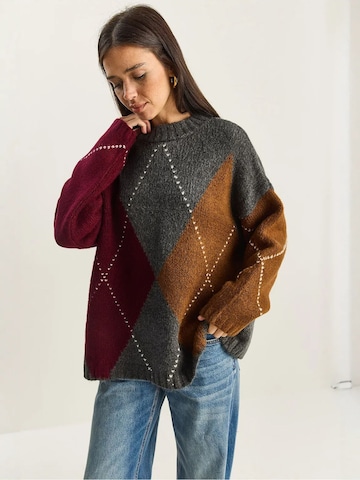 Bianco Lucci Pullover 'Pullover'‌‌‌ in Grau