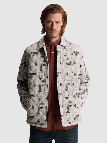 CAST IRON - Ajuste regular Camisa 'Corduroy overshirt with graphics' en beige: frente