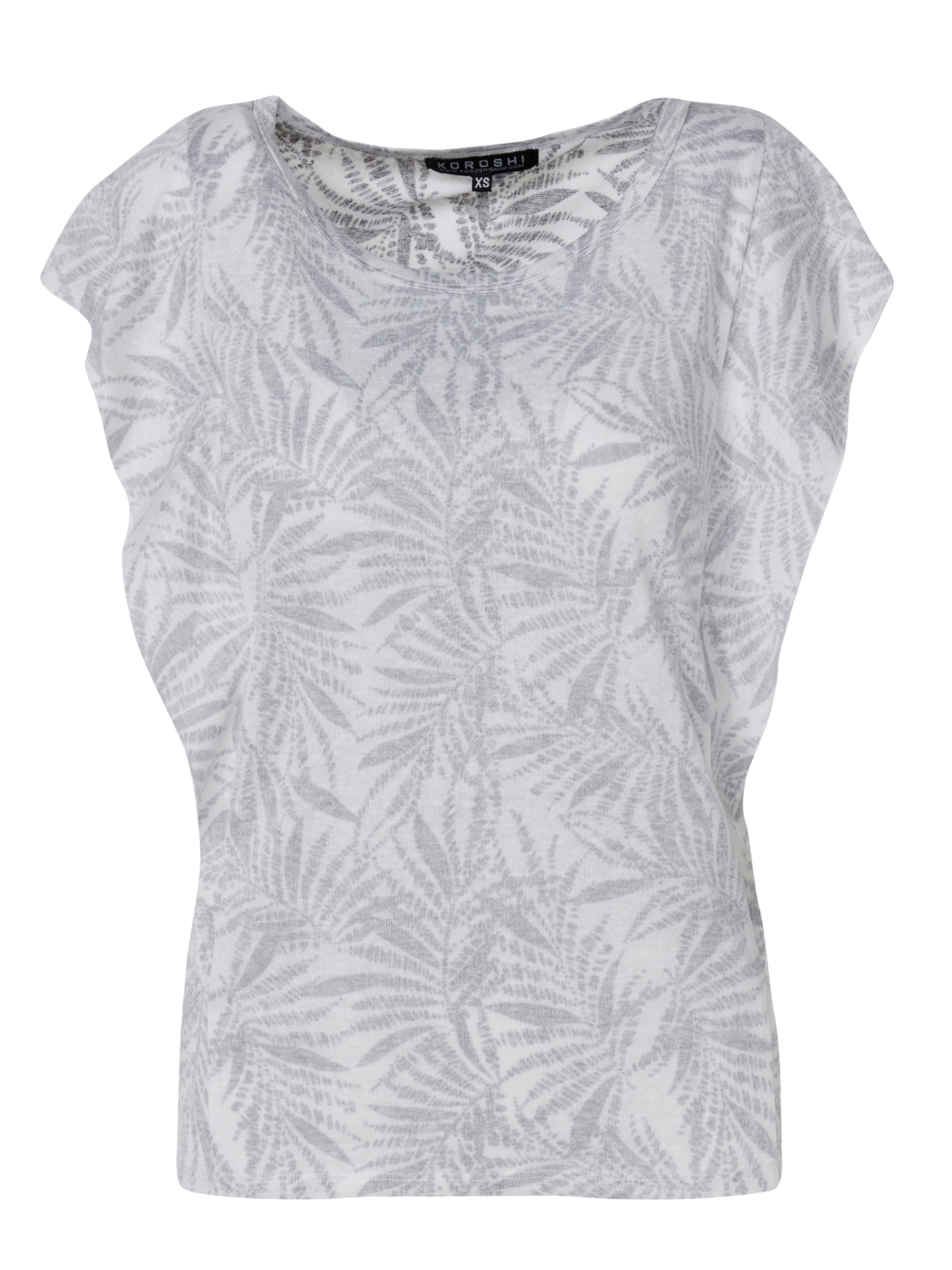 KOROSHI Μπλούζα σε γκρι: μπροστά