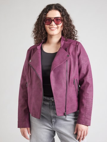 ONLY Carmakoma Between-Season Jacket 'CARAVANA' in Purple: front