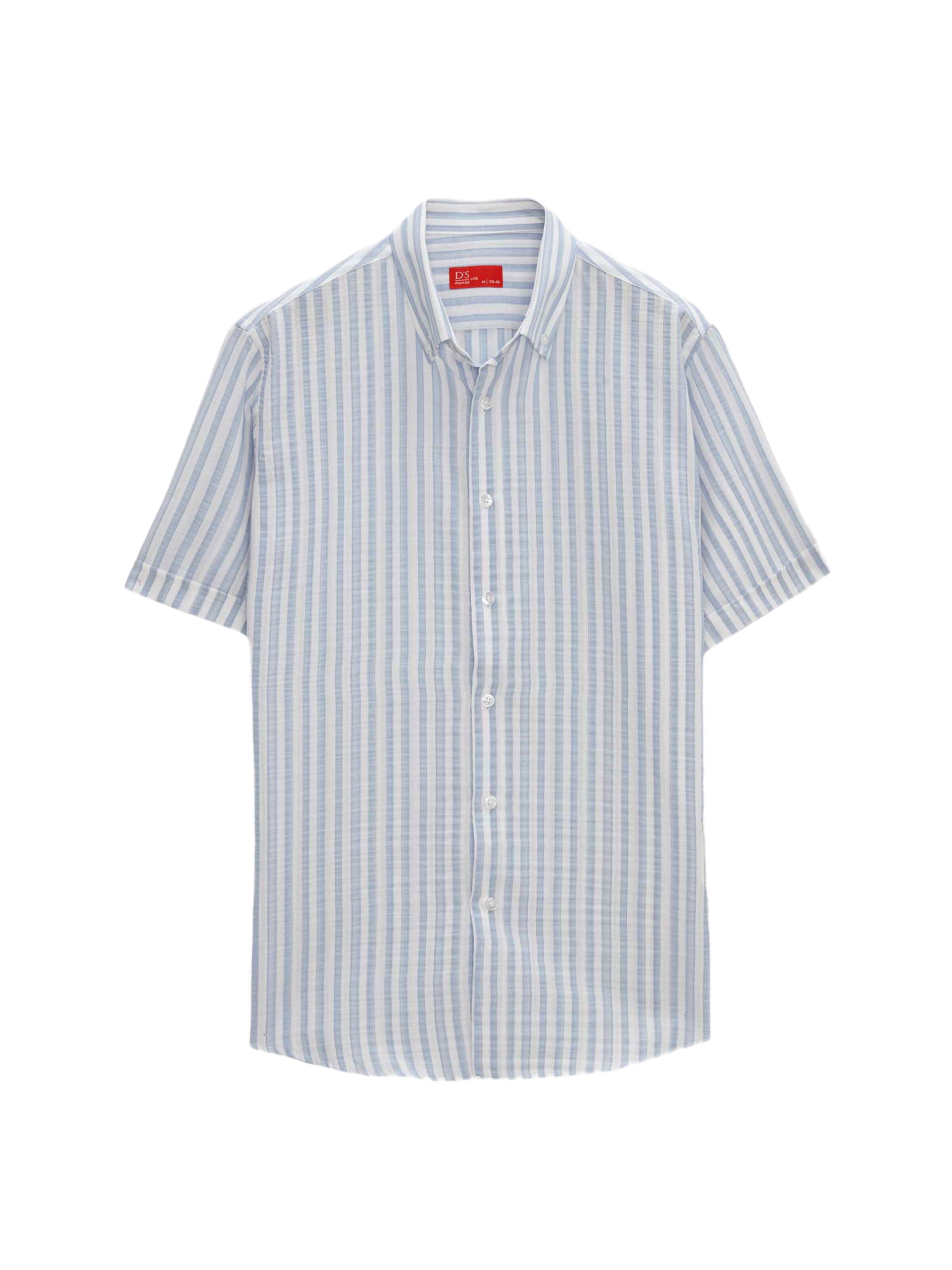 D’S Damat Regular fit Overhemd in Blauw: voorkant