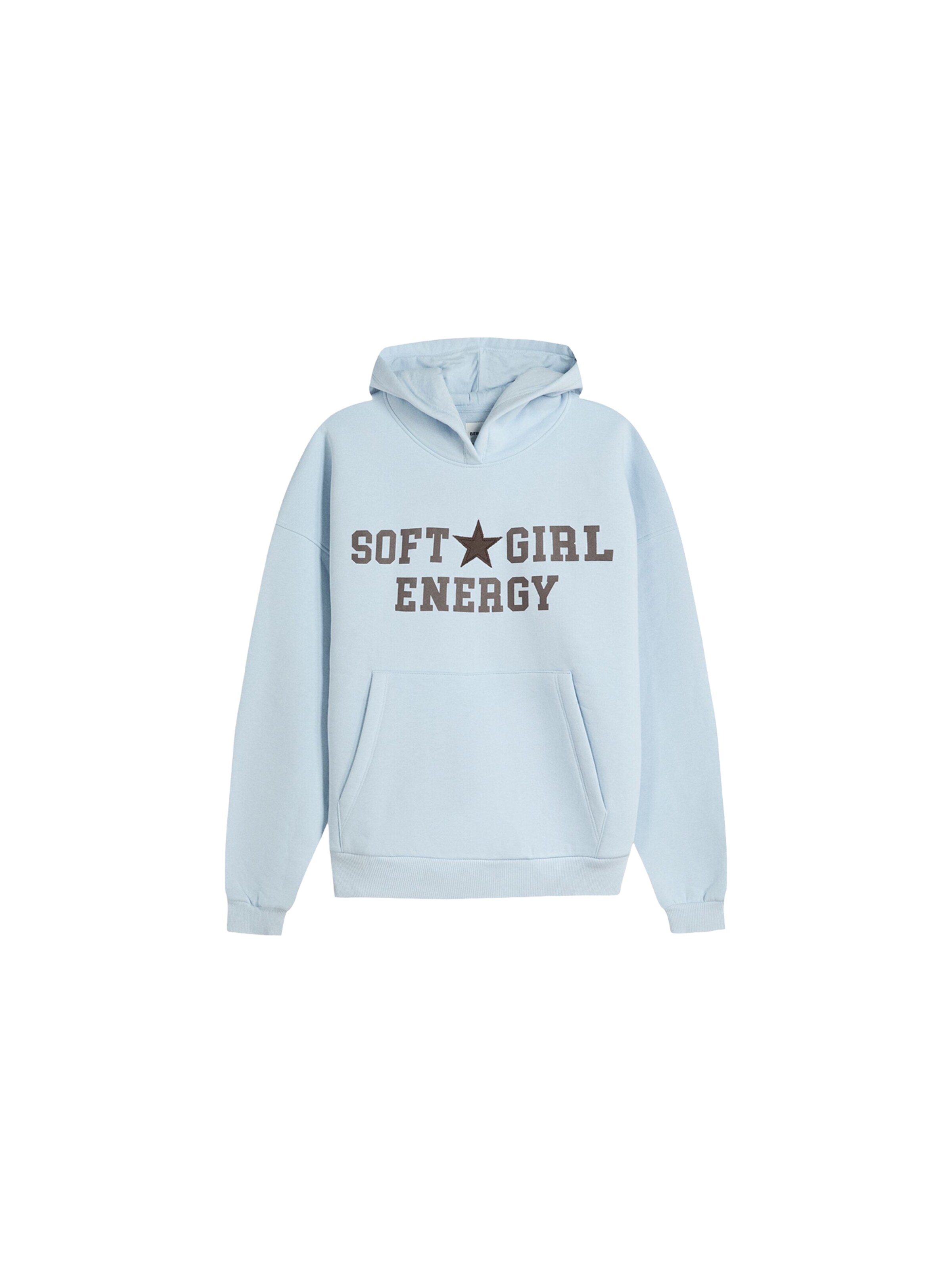 Sweat-shirt Bershka en bleu : devant