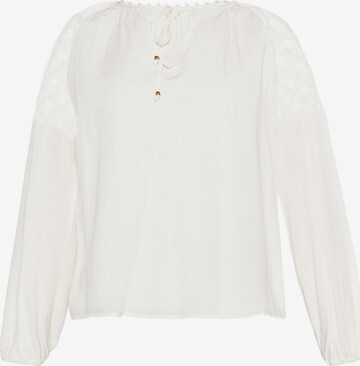 HALEE - Blusa em branco: frente