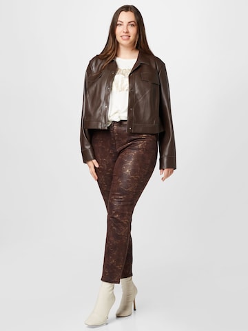 SAMOON Between-Season Jacket in Brown