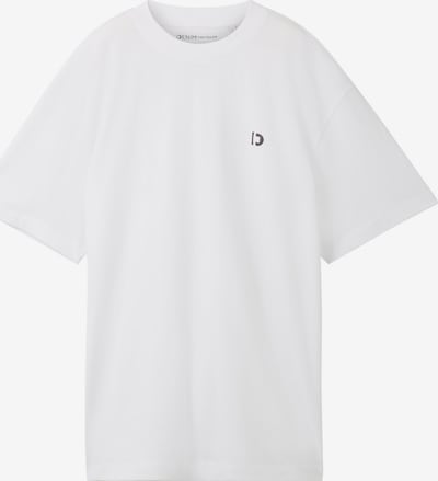 TOM TAILOR DENIM Camiseta en gris oscuro / blanco, Vista del producto