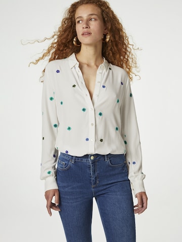 Fabienne Chapot Blouse 'Lot' in Beige: voorkant