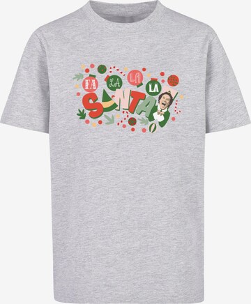 ABSOLUTE CULT T-Shirt 'Elf - Santa' in Grau: predná strana