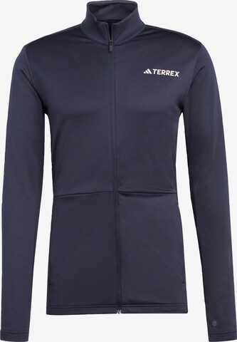 Veste en polaire fonctionnelle ADIDAS TERREX en bleu : devant