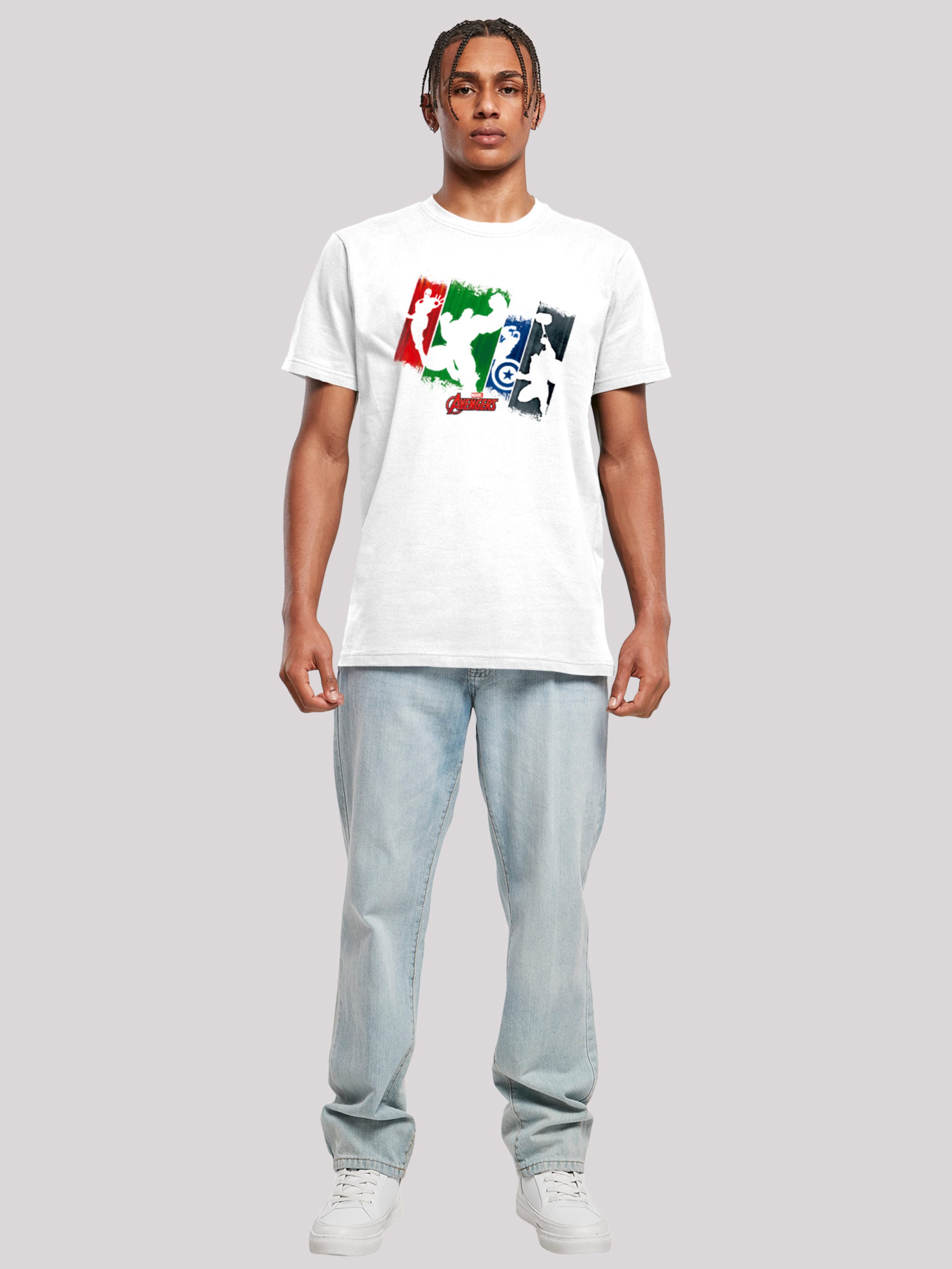 Männer Große Größen F4NT4STIC T-Shirt 'Marvel' in Weiß - TM45973