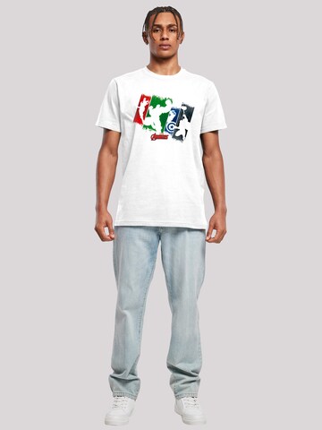 T-Shirt 'Marvel Avengers Team Punch Out' F4NT4STIC en blanc