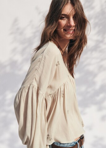 MANGO TEEN Blouse 'Grain' in Beige