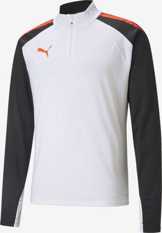 PUMA Athletic Sweatshirt 'Team Liga' in White: front