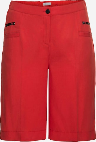 SHEEGO Loose fit Pleated Pants in Red: front