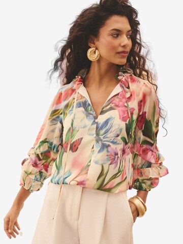 love & roses Blouse in Gemengde kleuren: voorkant
