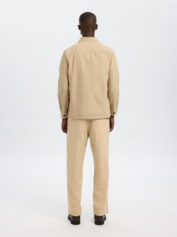SELECTED HOMME Comfort fit Overhemd in Bruin