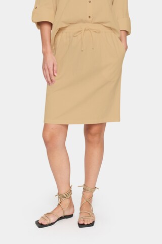 SAINT TROPEZ Nederdel 'Zalinda' i beige: forside