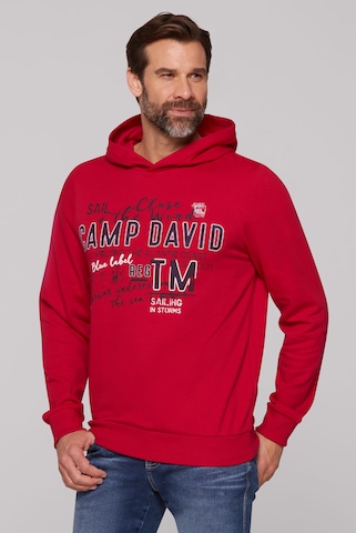 CAMP DAVID Sweatshirt in Red: front