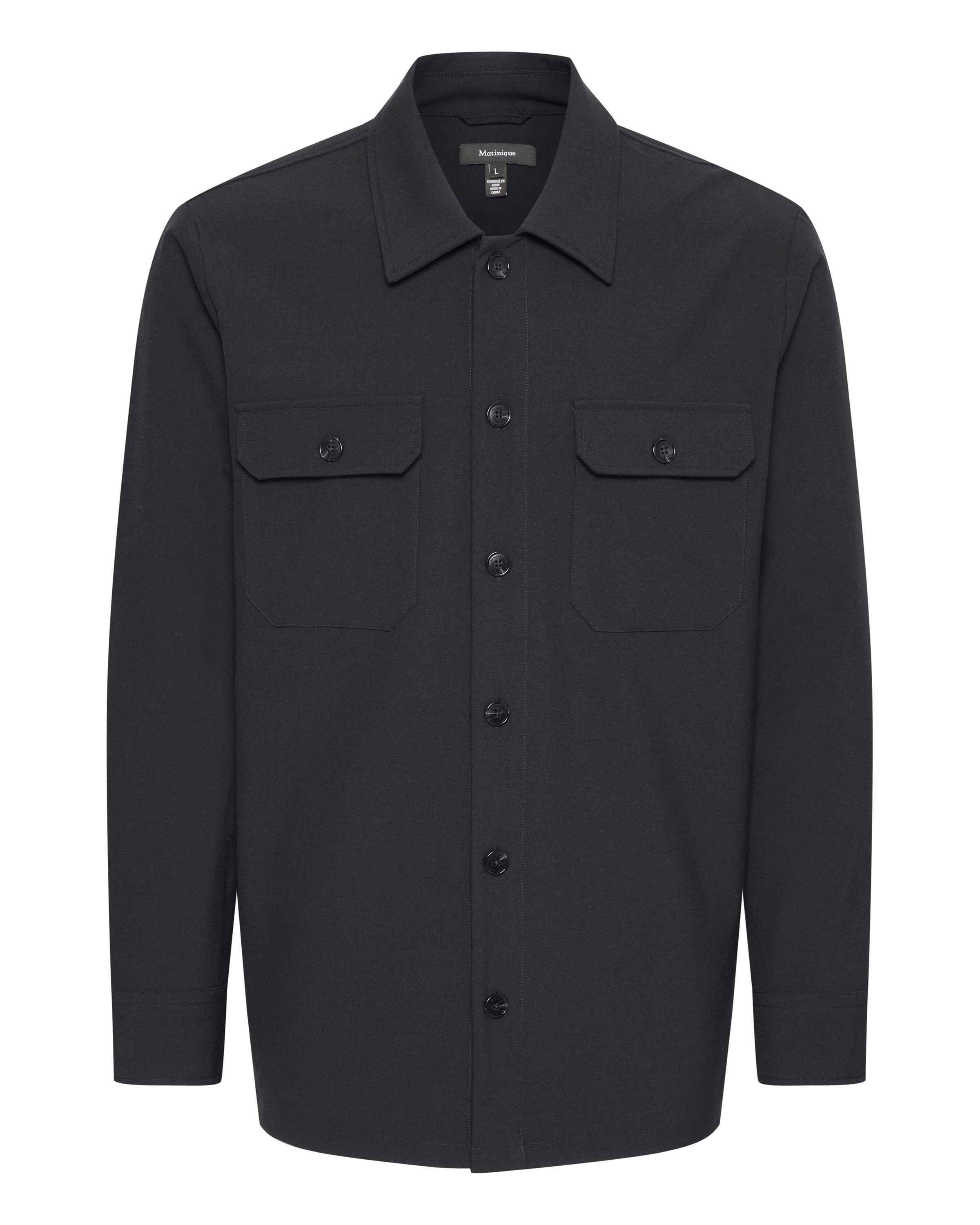 Matinique Hemd 'MADamo' in Schwarz: Vorderseite