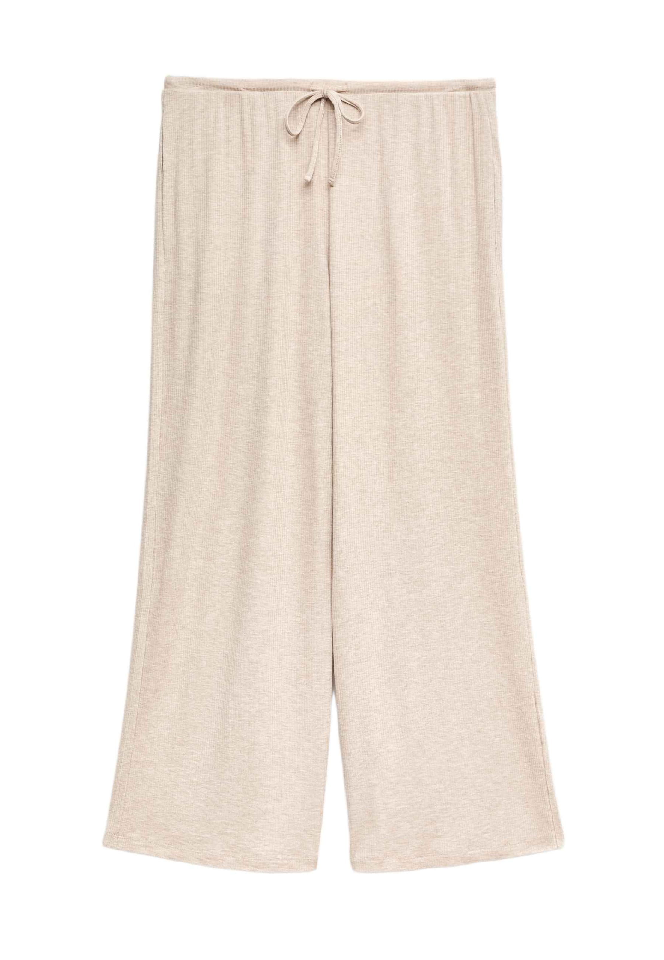 Marks & Spencer Pyjamabroek in Beige: voorkant