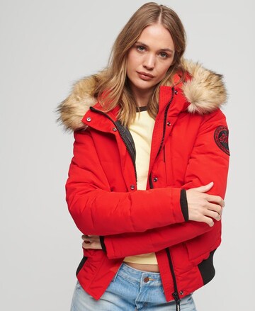 Veste d’hiver Superdry en rouge : devant