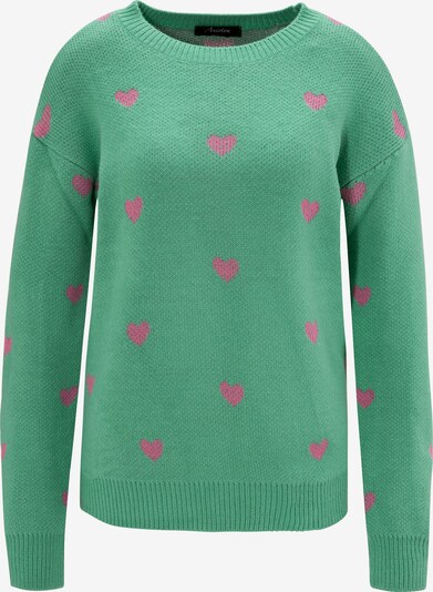 Aniston CASUAL Pullover in grün / pink, Produktansicht