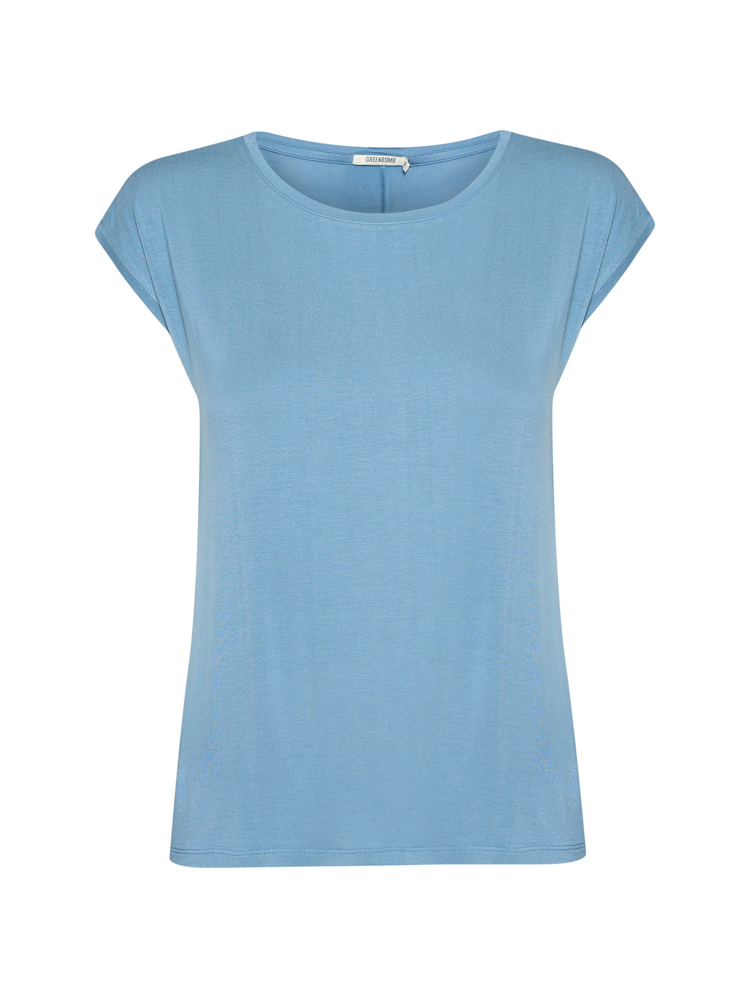 T-shirt 'Timid Basic' GREENBOMB en bleu : devant