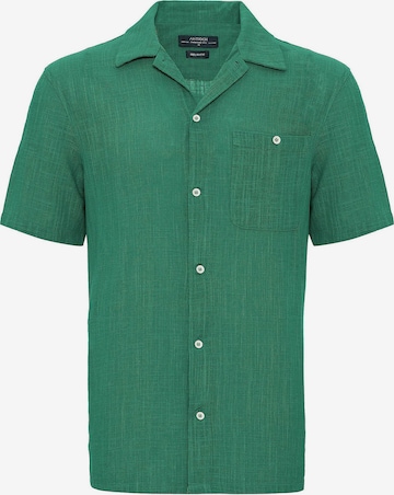 Antioch Slim fit Button Up Shirt in Green: front