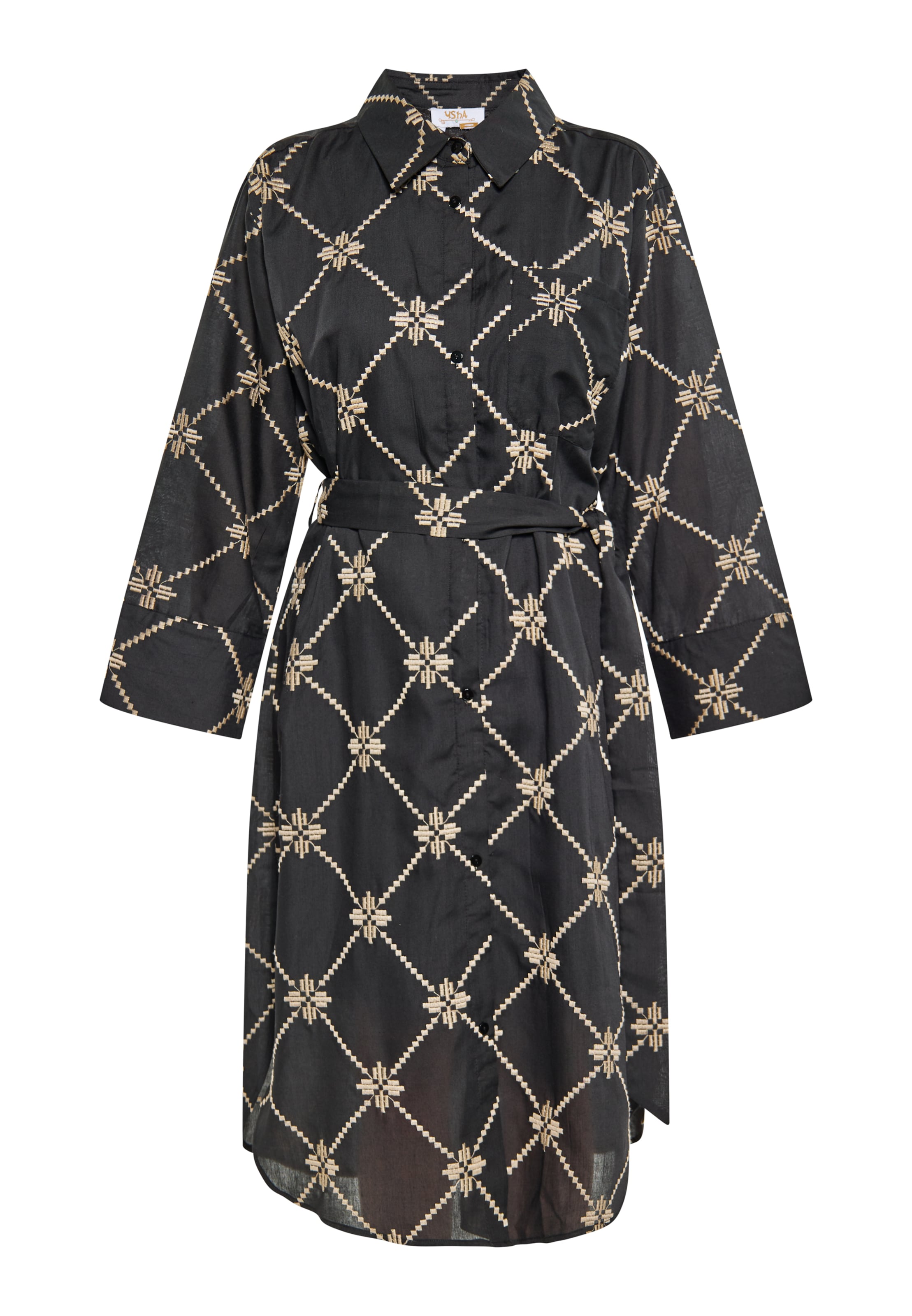 usha FESTIVAL Платье-рубашка в Черный: спереди