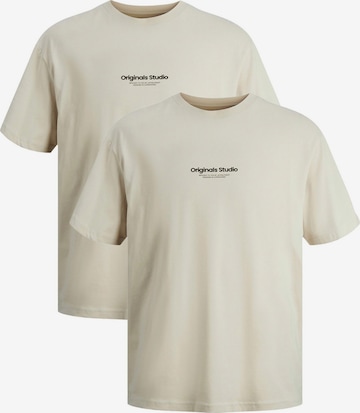 JACK & JONES Shirt 'Jorvesterbro' in Beige: voorkant